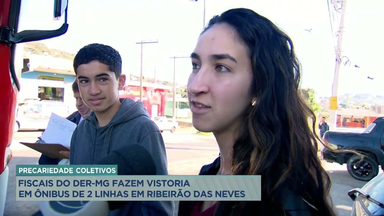 Fiscais do DER-MG fazem vistoria em ônibus de duas linhas em Ribeirão das Neves (MG)