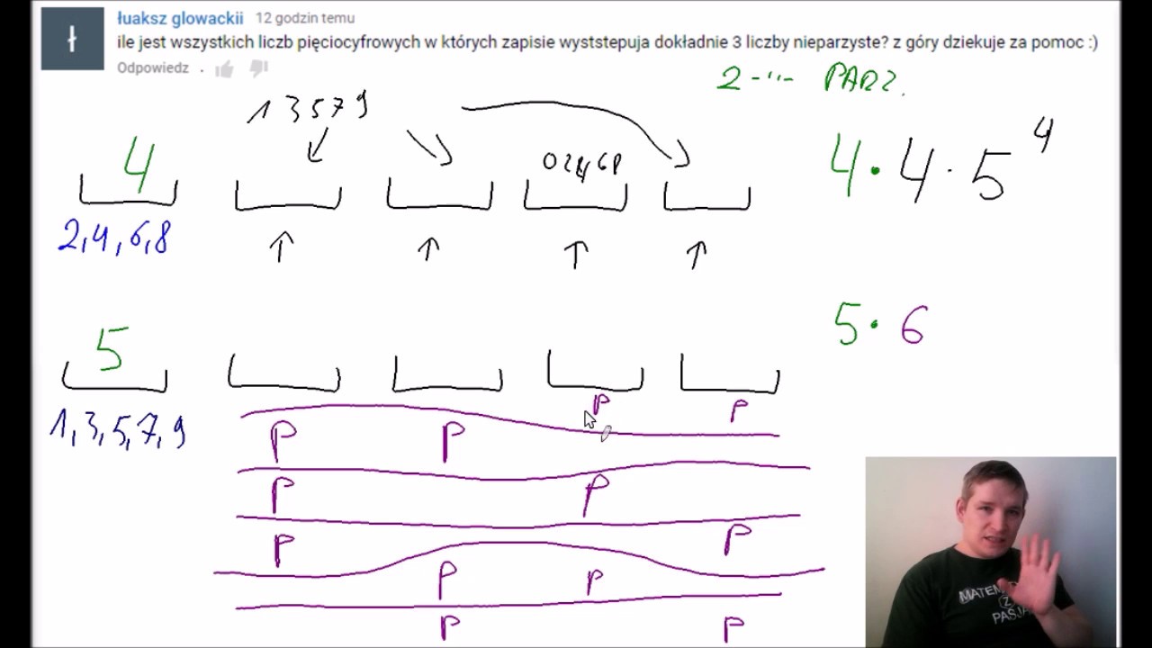 (PR) Ile jest wszystkich liczb pięciocyfrowych w których są dokładnie 3 liczby nieparzyste