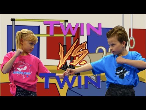 Sister vs Brother - Twin Gymnastics