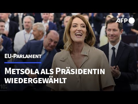 Roberta Metsola als Präsidentin des EU-Parlaments wiedergewählt | AFP