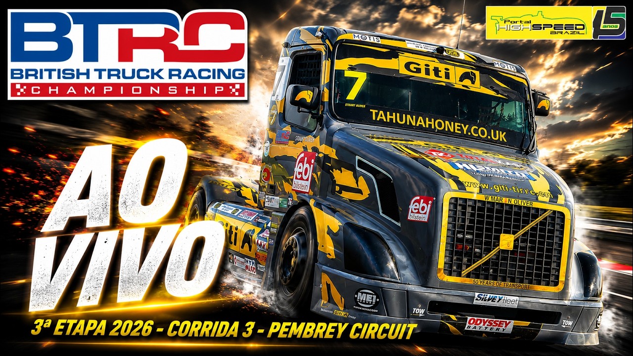 🔴 BRITISH TRUCK RACING CHAMPIONSHIP | Corrida 3 | 3ª Etapa 2026 | Wales (UK) | AO VIVO