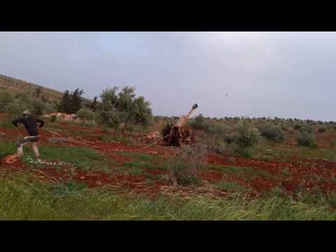 استهداف مقرات النظام بالمدفعية الثقيلة في ريف إدلب من قبل لواء المدفعية والصواريخ