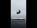 Children trapped in dangling cable car in Pakistan