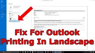 Outlook 2013 Printing In Landscape Instead Of Portrait