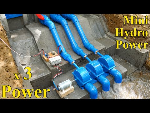 , title : 'Mini hydro with turbine 3 times the power. Mini hydroelectric project. Free energy'