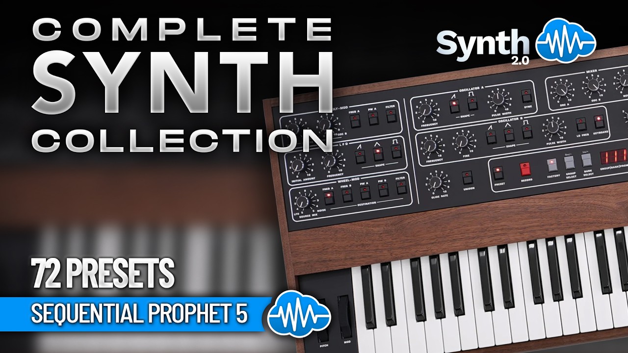 APL025 - Classic Synth Collection - Sequential Prophet 5 / 10 Rev 4 ( 72 presets ) - Video Preview 1