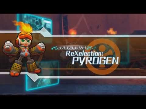 Mighty No 9 Playthrough BOSS FIGHT - Pyrogen (Weakness: Air / Aviator)