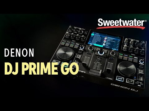  Denon DJ PRIME GO – Portable DJ Controller and Mixer with 2  Decks, WIFI Streaming, 7-Inch HD Touchscreen, DJ Set with Lights Control  and Rechargeable Battery : Musical Instruments