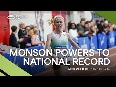Monson 🇺🇸 in a league of her own in the women's 3000m 😎 | World Indoor Tour 2023