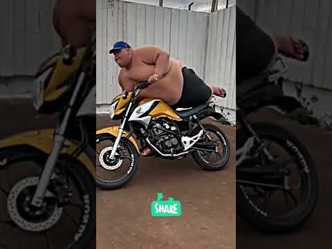 Funny man on bike | funny bike stunt | fat man funny shorts | #shorts #youtubeshorts
