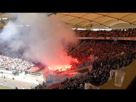 VFB Stuttgart - Karlsruher SC 2:0 9.4.17 : Derby mit Ausschreitungen