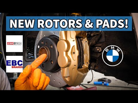 How to Replace BMW Brakes // StopTech Rotors & EBC Pads!