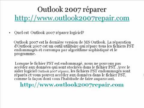comment reparer outlook express