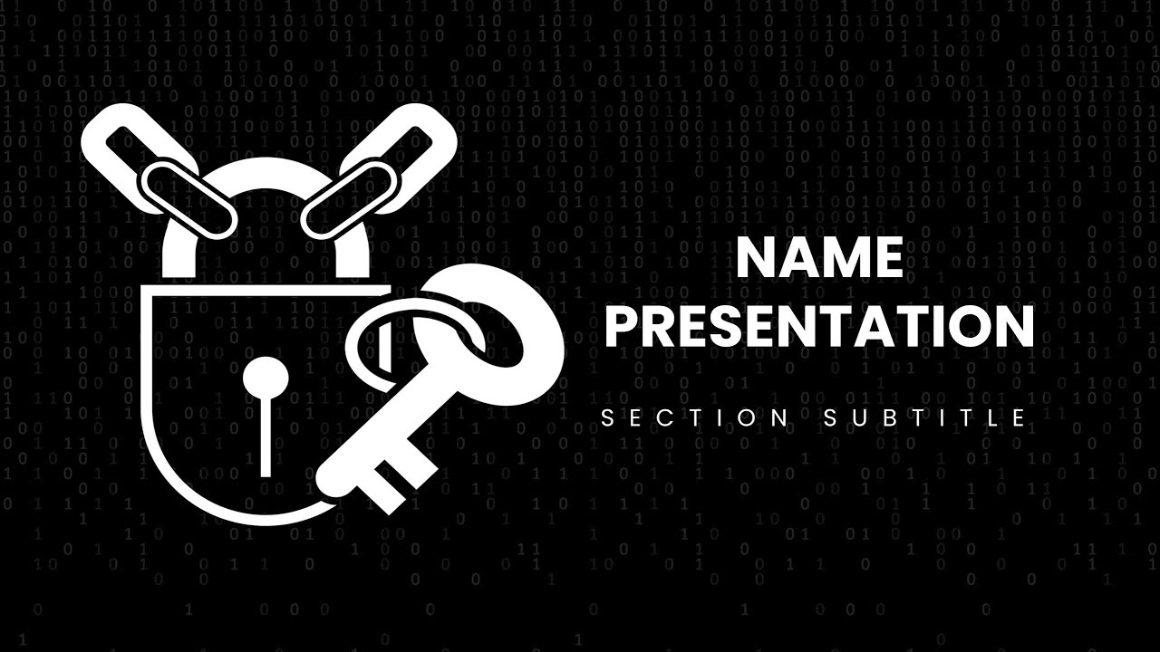 Cybersecurity PowerPoint Template: Professional Security Code Design for Presentations