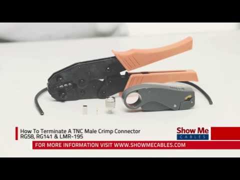 How To Make A TNC Male Crimp Connector - RG58, RG141 & LMR-195 #775