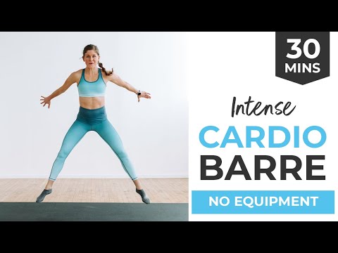 30-minütiges Ganzkörper-Cardio-Barre-Workout (intensiv, ohne Geräte)