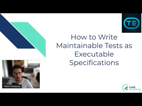 TDD: How to Write Maintainable Tests as Executable Specs (Pierre Criulanscy)
