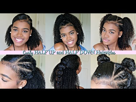 Half Up Half Down Hairstyles for NATURAL and CURLY...