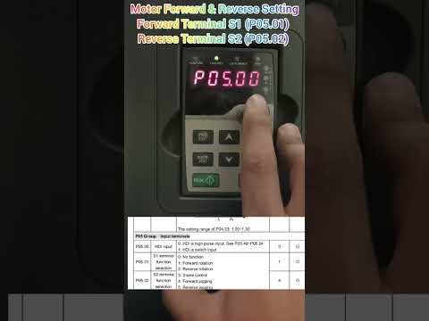 INVT GD 200A VFD l Motor Forward & Reverse Setting (P05.01 and P05.02)  #connection  #vfd