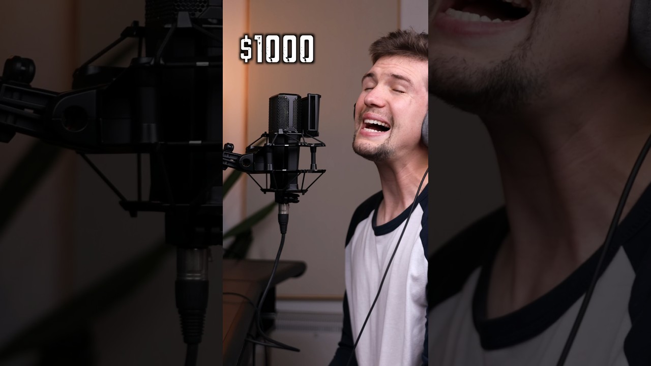 $100 vs. $1000 Microphone #Shorts #microphones #cover #cover #hero #recording #singer #music