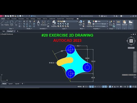 AutoCAD 2D exercise 1