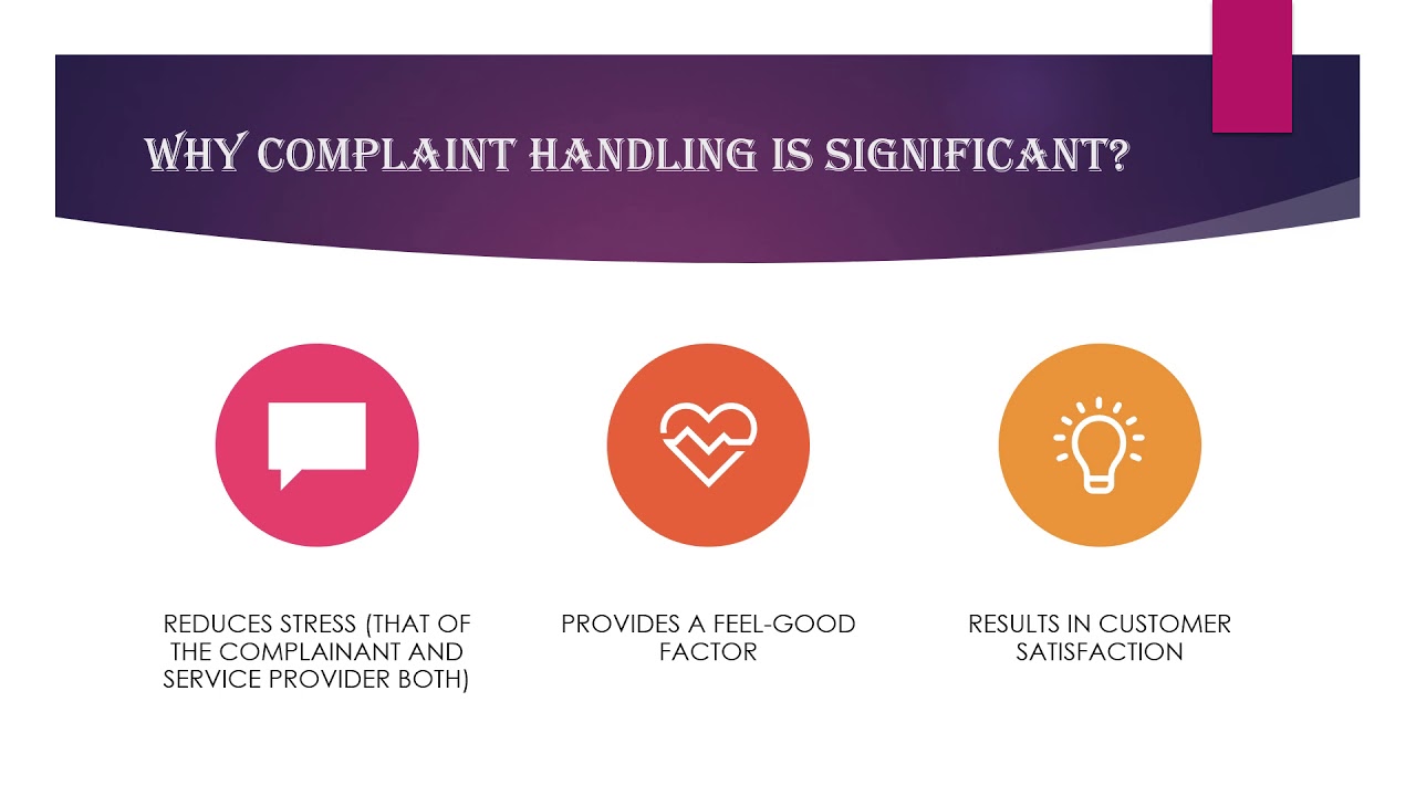 Handling complaints effectively