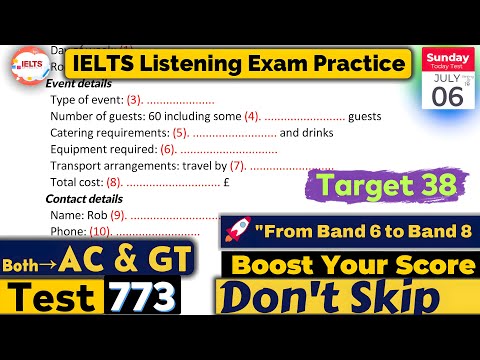 IELTS Listening Practice Test 2025 with Answers | Exam - 773