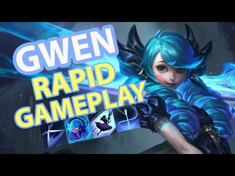 New Champion GWEN TOP lane rapid gameplay! - League of Legends