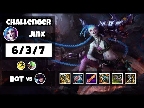 Jinx vs Caitlyn EU Challenger BOT (6/3/7) - v11.8