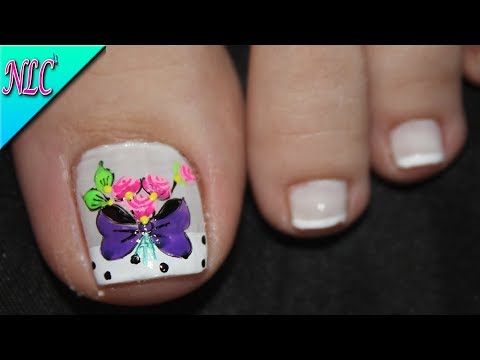 DISEÑO DE MOÑO Y ROSAS PARA PIES – DISEÑO PARA PRINCIPIANTES – ROSES NAIL ART – NLC