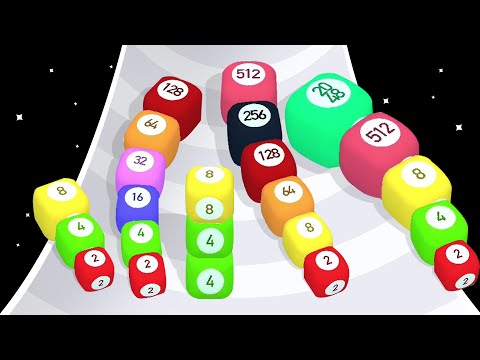 2048 RUN 3D: Level Up Number Cube - Snake Color 2048!