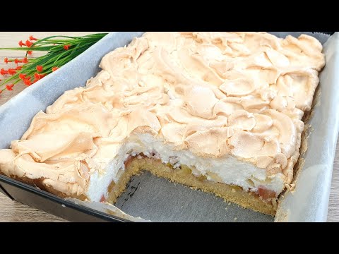 Najlepsze kruche ciasto z rabarbarem w 15 minut - nie można przestać jeść 👌 zawsze się udaje 👍