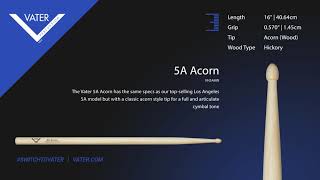 Video thumbnail for Vater Tip Sound - 5A Acorn by Vater Drumsticks