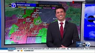 WLS ABC 7 meteorologist Greg Dutra discovers on-set touchscreen