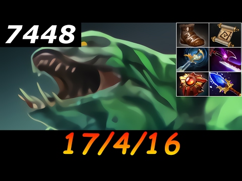 Dota 2 Tidehunter 7448 MMR 17/4/16 (Kills/Deaths/Assists) Ranked Full Gameplay