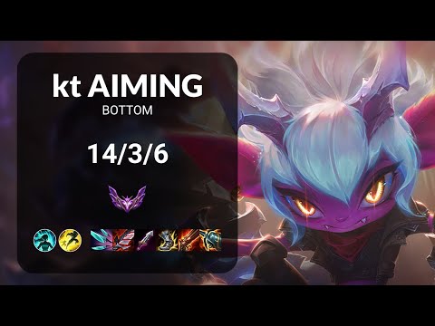 kt Aiming Tristana vs Zeri BOTTOM - KR MASTER Patch 14.6