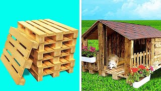 Dog House With Wooden Pallets || Huge DIY Projects