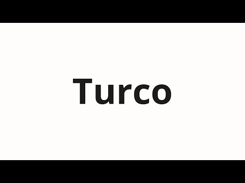 How to pronounce Turco