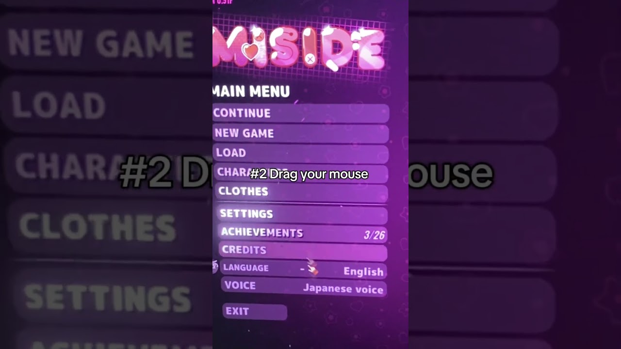 ￼SECRET MISIDE Mita in MAIN MENU 🔥😍 #anime #mita #miside