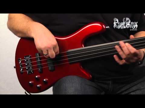 RockBass Streamer LX 4-String, Solid Black High Polish, Fretless Bassgitarre