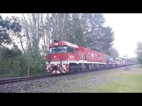 The Ghan NR18 leads 6PM7 through Bridgewater - 13/10/2019