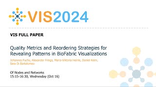 Download the video "Quality Metrics and Reordering Strategies for Revealing Patterns in BioFabric Visualizations - Fast"