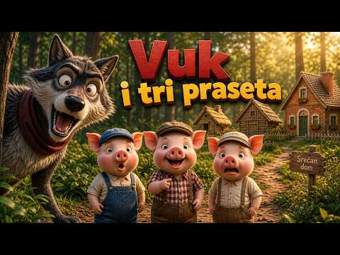 🐷🐷🐷 VUK I TRI PRASETA 🐺🔥 | Najlepša dečja bajka na srpskom | Crtani za decu