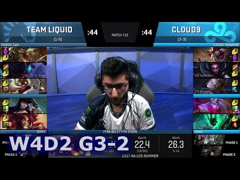 Cloud 9 vs Liquid | Game 2 S7 NA LCS Summer 2017 Week 4 Day 2 | C9 vs TL G2 W4D2