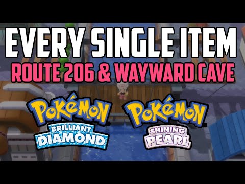 EVERY Item in Route 206 & Wayward Cave - Pokémon Brilliant Diamond & Shining Pearl