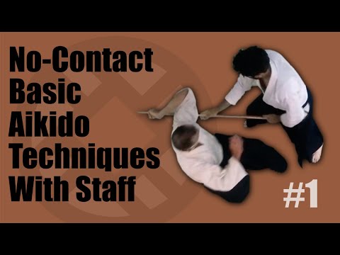 No-contact Basic Aikido Techniques #1 - With Jo