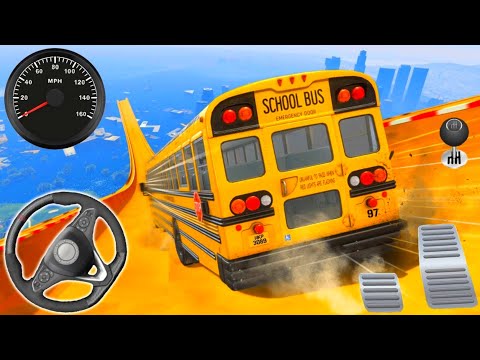 New Bus Stunt Racing 3D Simulator - Impossible Bus Mega Ramp Driving -Android GamePlay