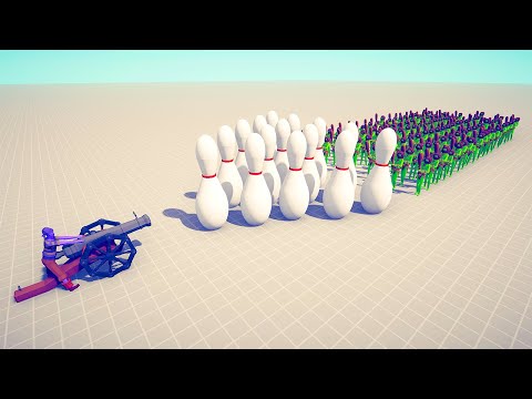 BOWLING AND CANNON GOD vs ARMY OF UNITS - Totally Accurate Battle Simulator TABS