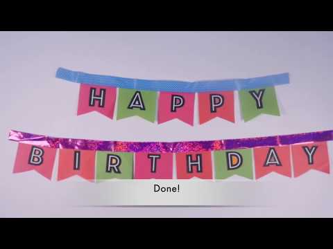 How to Make Birthday Pennant- HomeArtTv by Juan Gonzalo Angel