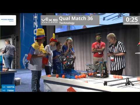 VEX Worlds 2016 - VEXIQ Elementary School - Technology - Qual 36 (13377A 7300A) 107